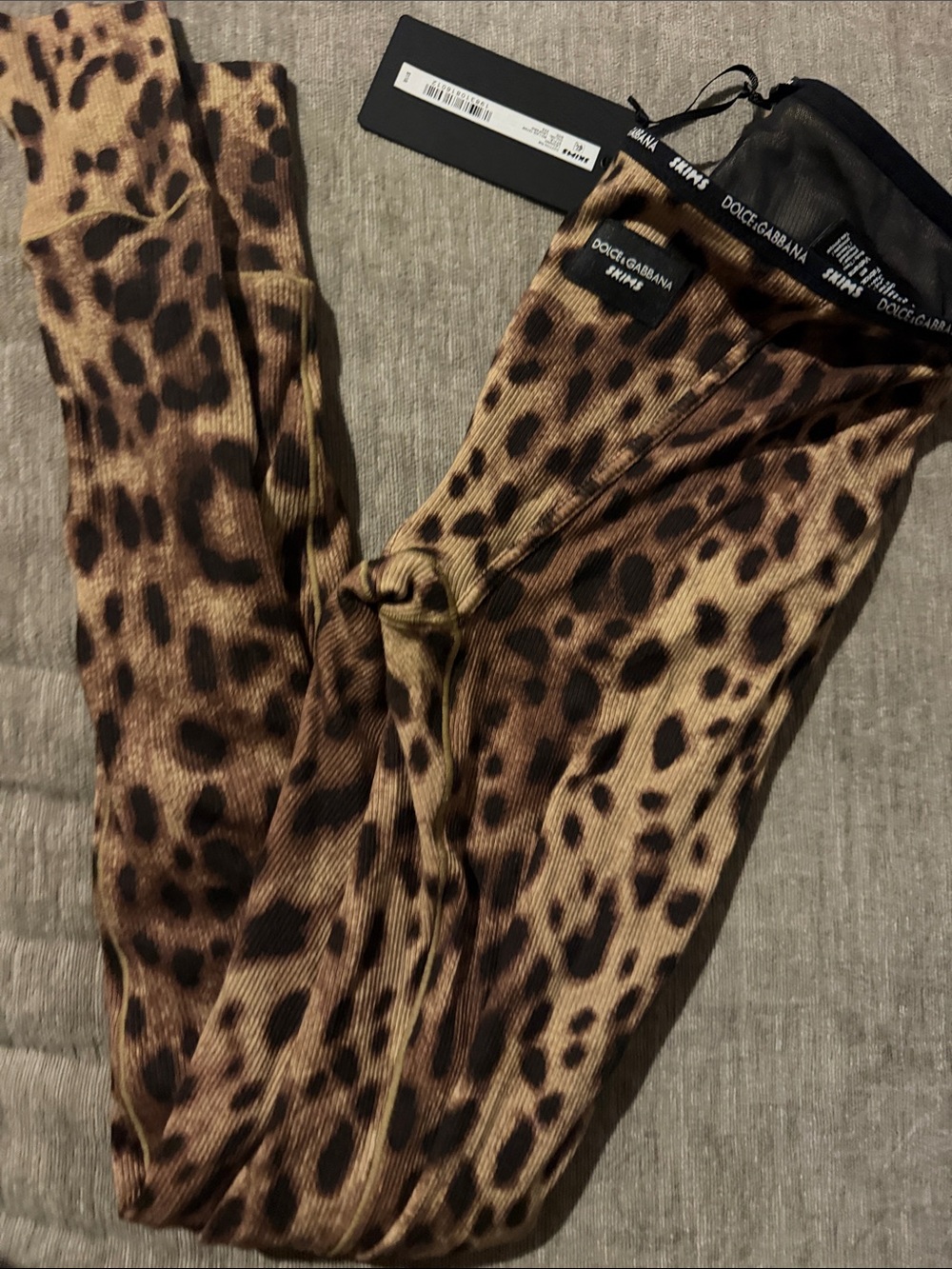Dolce & Gabbana Brown Leopard Print Leggings